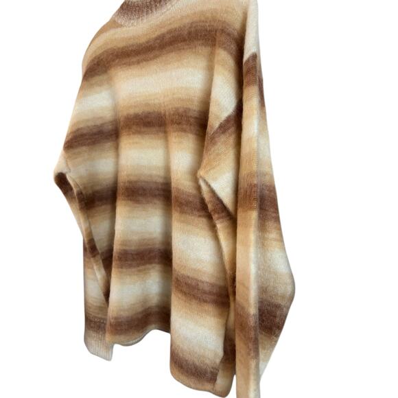ACNE STUDIOS Ombre Stripe Mohair Wool Sweater Sand Beige NWOT Size Small - Picture 3 of 6